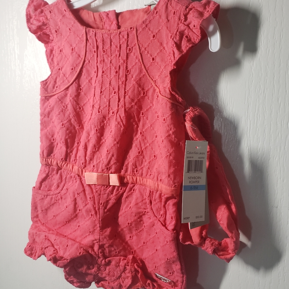 NWT romper and matching headband by Calvin Klein